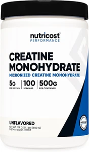 Nutricost Creatine Monohydrate Micronized Powder 5000mg Creatine per Serving - Picture 1 of 15