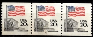 GTSTAMPS US Sc #1895, Plate #8 Coil 1981 Flag 20¢ MNH Flags - Picture 1 of 1