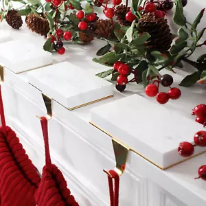 Christmas Stocking Holders for Mantle, Heavy Deauty Xmas Fireplace Hanger Hooks - Picture 1 of 12
