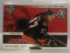 2003-04 Pacific Supreme Jerseys /700 Chris Drury #4