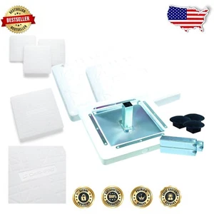 Durable White Baseball Bases Set with Ground Anchors - Perfect for All Levels - Picture 1 of 10