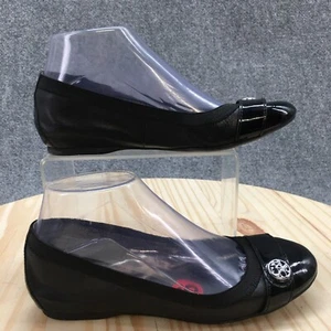 Coach New York Shoes Womens 6 Chelsea Casual Slip On Ballet Flats Black Leather - Picture 1 of 19