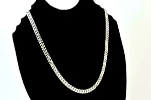 925 Sterling Silver Curb Chain Necklace. 52 g, 18.9" / 48 cm - Picture 1 of 12