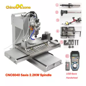 CNC 6040 5 Axis 2.2KW Table Column Type Engraving Router Metal Steel DIY Machine - Picture 1 of 10