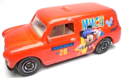 2012 MATCHBOX '65 AUSTIN MINI VAN #28 MICKEY MOUSE CLUBHOUSE RED 1:51 DIECAST - Image 1 of 4