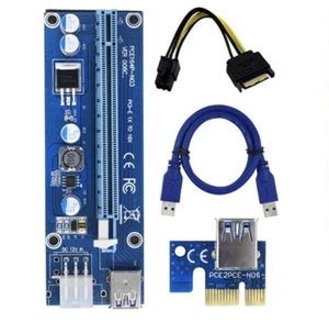 PCI-E PCI Express Riser Card Ver 006C 1X to 16X PCIE Currency Ethereum Mining - Picture 1 of 5