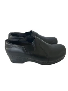 DANSKO XP Womens Shoes Black Matte Leather Professional Nurse Clogs 39 US 8.5-9 - Picture 1 of 7
