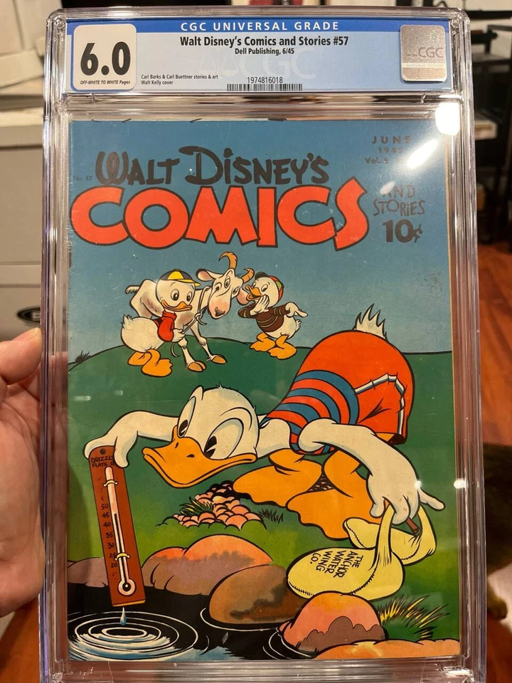Walt Disney's Comics And Stories #57 CGC 6.0 Donald Duck Carl Barks Art! L@@k - Image 1 of 3