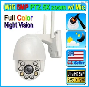 5MP POE IP PTZ Camera Wifi ONVIF Built in Mic Uniview Tuya - Picture 1 of 3
