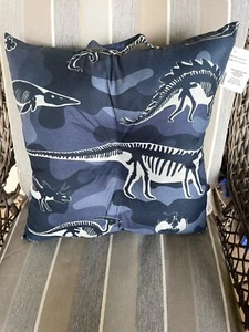 Comfort Bay Floor Pillow/ Cushion W/Handle 18 X18 Dinosaur Design Blue - Picture 1 of 7