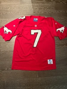 Vintage 1990s STARTER Calgary Stampeders Football Jersey CFL #7 Jeff Garcia READ - Bild 1 von 11