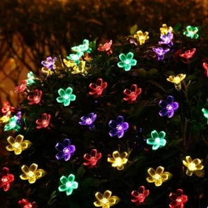 20 30 50 LED Solar Lichterkette Außen Garten Beleuchtung Party Weihnachten Deko - Bild 1 von 19