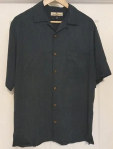 Tommy Bahama Mens Shirt Small Collard Button Down 100% Silk Chest Pocket - Picture 1 of 5