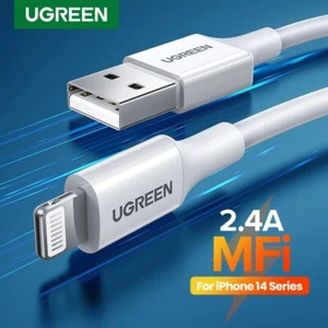 UGREEN MFi-Certified USB Lightning Cable 2.4A Fast Charging For iPhone 14 13 12 - Picture 1 of 11