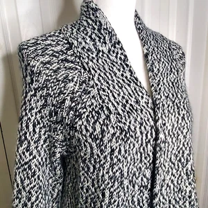 Old Navy Small Wool Blend Cardigan Sweater Open Front Pockets Crocheted Cottage - Picture 1 of 9