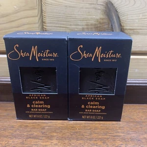 Jabón negro Shea Moisture - Para piel seca y con problemas - PAQUETE DE 2 - 8 oz cada uno - Imagen 1 de 3