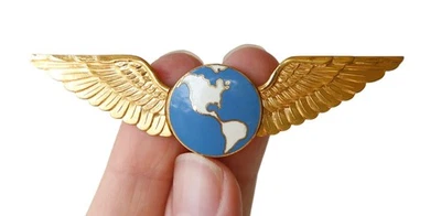 Insignia rara de alas de piloto de Capital Airways de la década de 1950 - gorra sombrero pin aerolíneas globo Foto 1 de 4