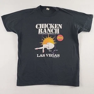 Vintage Chicken Ranch Bordell Head Instructor 80s Single Stitch T-Shirt Herren Gr. L - Bild 1 von 14