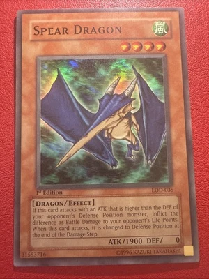Yu-Gi-Oh! - Spear Dragon - LOD-035 Legacy of Darkness - 1st Edition - MP/HP - Image 1 of 4