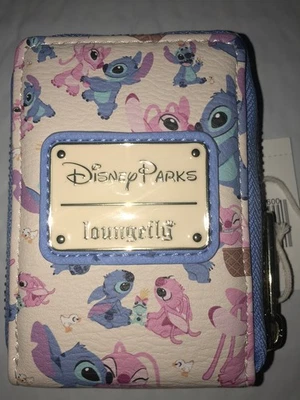 Nuevo Portatarjetas Acordeón Ángel Loungefly Lilo & Stitch Parques Disney Foto 1 de 3
