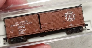 Cotton Belt, SSW,  40' Double Sheathed Wood Boxcar #38518, Atlas, NIB - Picture 1 of 4