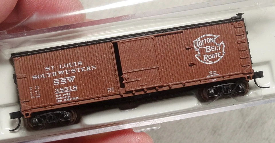 Cotton Belt, SSW,  40' Double Sheathed Wood Boxcar #38518, Atlas, NIB - Image 1 of 4