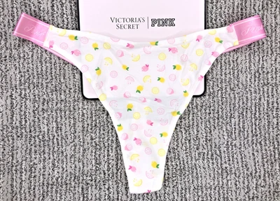 Victoria's Secret ROSA NUEVO CON ETIQUETAS XL Tanga Blanco Panty Limones Hechizo Lindo Sexy Foto 1 de 4