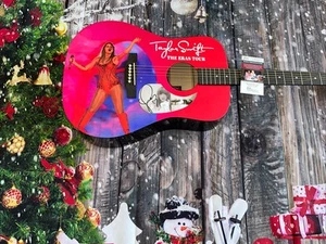 🚨Rare TAYLOR SWIFT Signed CUSTOM FULL SIZE Acoustic Guitar Country JSA 🚨🚨🎸 - Picture 1 of 5
