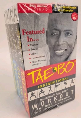 Billy Blanks Tae-Bo Ultimate Total Body Workout 4 Pack VHS Brand New/Sealed - Image 1 of 4