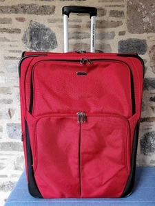 Ralph Lauren Polo Sport Large Expandable Red Luggage Suitcase - Picture 1 of 14