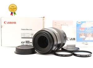 【TOP MINT in Box】 Canon EF 100mm f2.8 Macro USM Portrait Prime AF Lens for EOS - Picture 1 of 13