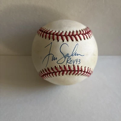 Tim Salmon ROY 93 Signed OAL Baseball RO-A Rawlings Angels Autograph In Person - Image 1 of 4