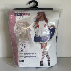 Secret Wishes Rag Doll Girl Costume Adult Size M Dress - Picture 1 of 7