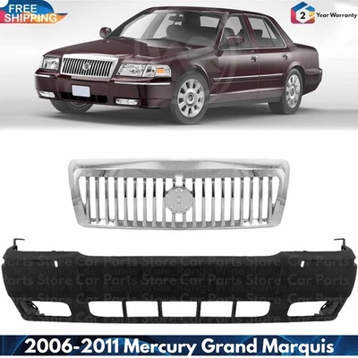 Front Bumper Cover Fascia & Grille Assembly For 2006-2011 Mercury Grand Marquis Foto 1 de 4