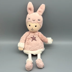 Rare Retired Jellycat Perky Bunny Hop Pink 13" Plush Stuffed Doll - Picture 1 of 8