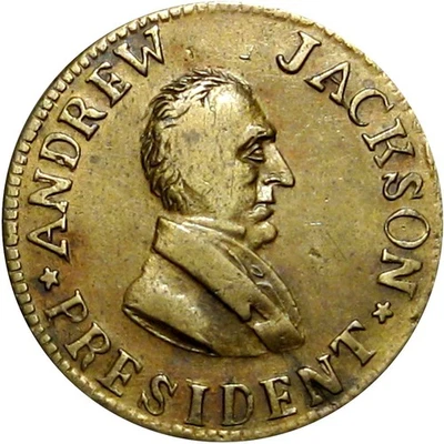 Ficha de tiempos difíciles de campaña política Andrew Jackson 1834 HT-5 Low 3 Foto 1 de 2