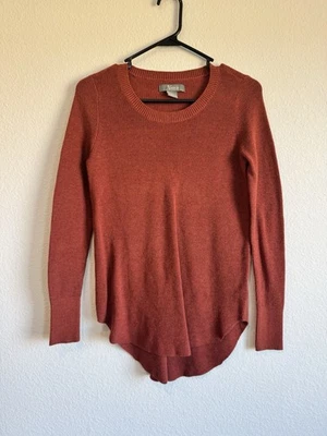 Suéter Pullover Para Mujer Natural Reflections Rojo Cuello Redondo Tejido Manga Larga Pequeño Foto 1 de 4