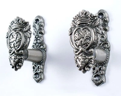 2-pc. Rampant Lion Sword Hanger Set Wall Mount Shield Hooks Holder - Image 1 of 2