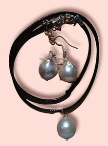 Parure artigianale: collana e orecchini con perle barocche/scaramazze - Foto 1 di 1