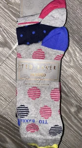 Ted Baker Men's Socks- Hoisted Organic Cotton-3 Pairs Pack Grey Multi - Picture 1 of 6