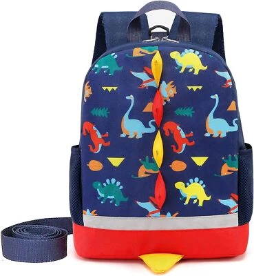 COSYRES Kids Dinosaur Backpack Boys Toddler School Bag Rucksack Navy Size L Durable