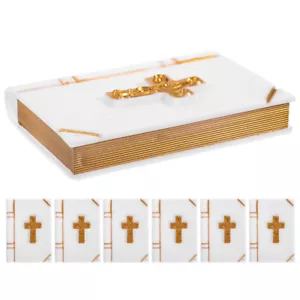  6 Pcs Cross Bible Box Plastic Resin Book Storage Container Shaped Case - Picture 1 of 12