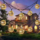 Goodia Outdoor Fairy Lights Solar Powered, 10.49Ft 30 LEDs Moroccan Globe String