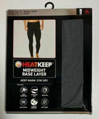 NEW Men's HeatKeep Midweight Base Layer Pants GRAY MSRP: $30 Free Shipping - Image 1 of 2