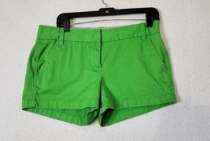 J. Crew Women's 6 Green Broken-In Chino Flat Front Cotton Casual Shorts  - Picture 1 of 9