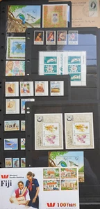 Fiji Mint Stamp Collection In Hagner Folders Mini Sheets Overprint FDC - Picture 1 of 10
