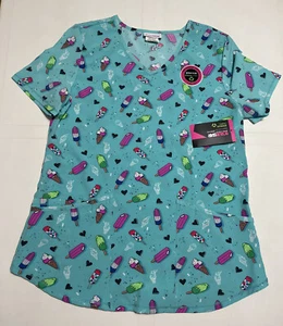 Scrubstar Women's Chillin Treats Print Scrub Top M - Picture 1 of 2