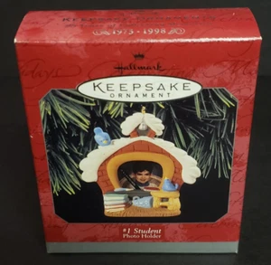 Hallmark Keepsake Adorno de Navidad #1 Soporte para Foto Estudiante Pajarera Escuela - Imagen 1 de 7