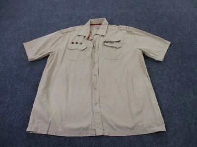 Ecko Unltd Shirt Mens 2XL Yellow Stretch Rhino Safari Army Graphic Guide Hunting - Image 1 of 4