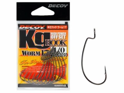Decoy Worm 17 KG High Power Offset Hook #6 - #5/0 Ami per Esche Siliconiche - Immagine 1 di 2